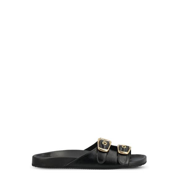 Chloe Polly Slip On Buckle Sandals in Black 38 - Picture 6 of 6